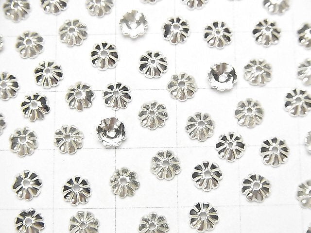 Silver 925 Bead Caps 5x5x2mm No Coating 10pcs