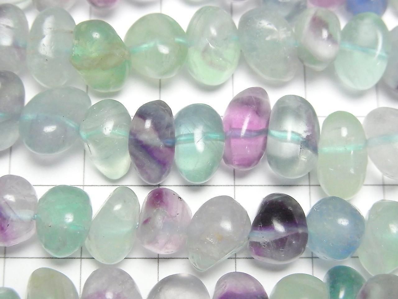 Multicolor Fluorite AA+ Nugget 1-strand beads (approx. 15 inches/38 cm)
