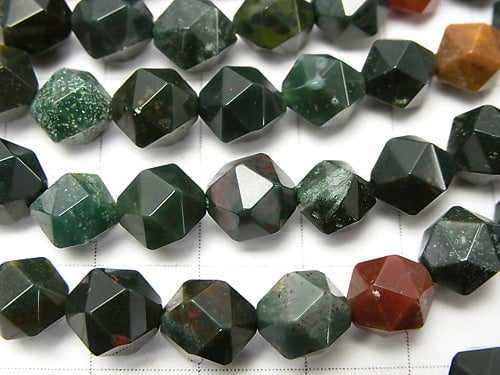 Bloodstone 20Faceted Round 8mm 1strand beads (aprx.15inch/36cm)