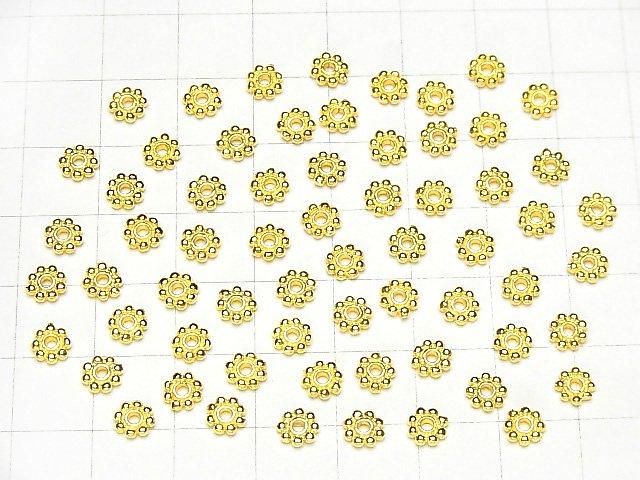 Silver925 Rondelle Daisy 5x5x1.2mm 18KGP 5pcs