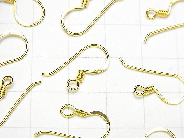 Silver925 Earwire 15x9mm 18KGP 2pairs