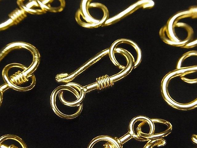U Hook 16x8mm 18KGP 1pc with Silver925 Jump Ring
