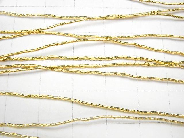 Karen Silver Tube 1x0.8x0.8mm 18KGP 1/4 or 1 strand beads (approx. 23inch/58cm)