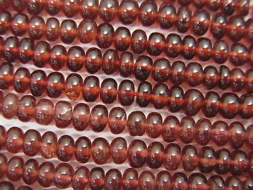 Mozambique Garnet AAA Rondelle 1strand beads (aprx.14inch / 34cm)
