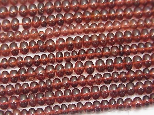 Mozambique Garnet AAA Rondelle 1strand beads (aprx.14inch / 34cm)