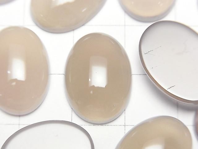 Grauer Onyx AAA Oval Cabochon 18x13mm 3Stücke