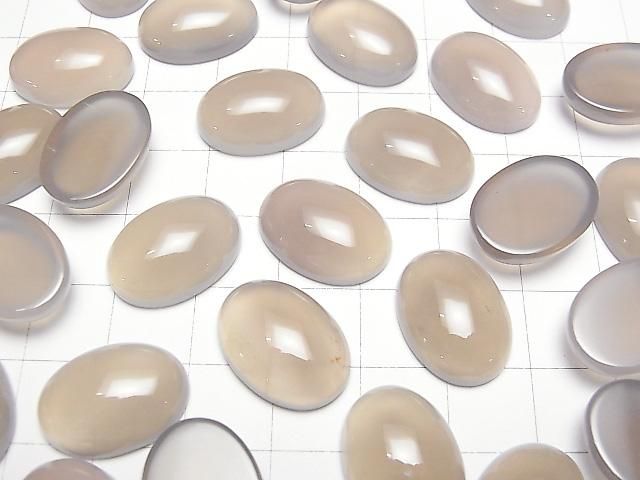 Grauer Onyx AAA Oval Cabochon 18x13mm 3Stücke