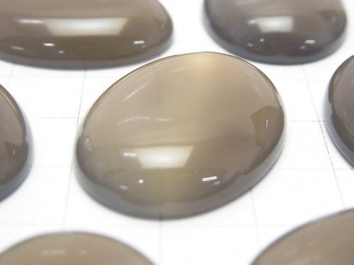 Grauer Onyx AAA Oval Cabochon 30x22mm 1Stück