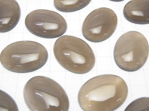 Grauer Onyx AAA Oval Cabochon 30x22mm 1Stück