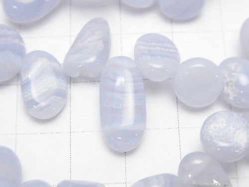 1strand $6.79! Blue Lace Agate AA Flat Nugget Top Side Drilled Hole 1strand beads (aprx.15inch/36cm)