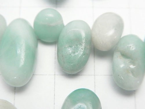 1strand $4.79! Amazonite AA Flat Nugget Top Side Drilled Hole 1strand beads (aprx.15inch/36cm)
