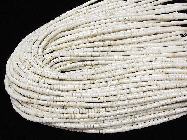 Magnesite Rondelle (Heishi )4x4x2mm 1strand beads (aprx.15inch/38cm)