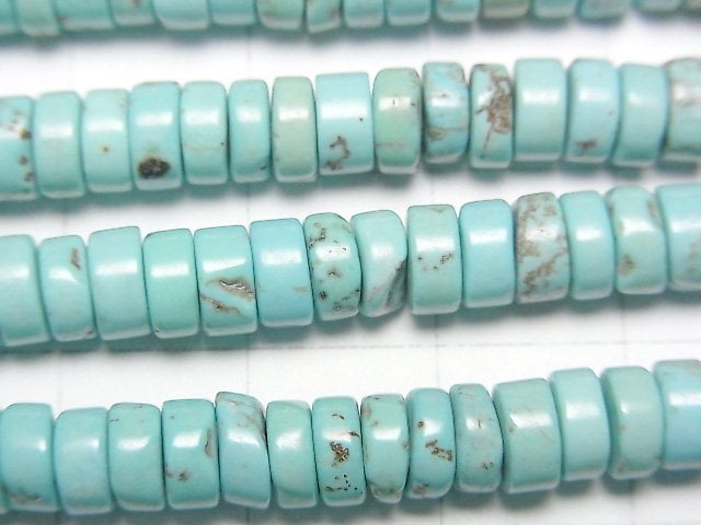 1strand $4.79! Magnesite Turquoise Rondelle (Heishi )6x6x3mm 1strand beads (aprx.15inch/38cm)