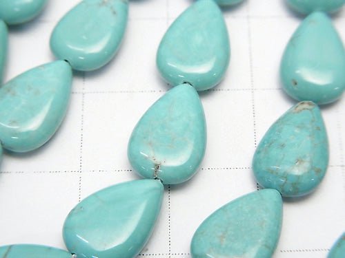 1strand $4.79! Magnesite Turquoise Vertical Hole Pear shape 12x8x3mm 1strand beads (aprx.15inch/36cm)
