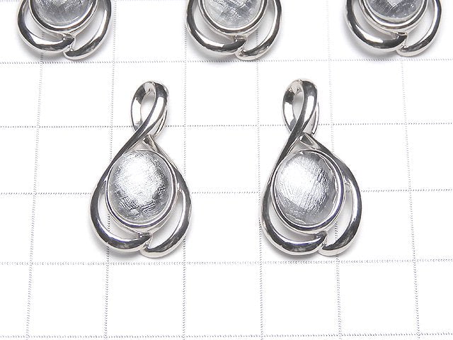 Meteorite (Muonionalusta ) Faceted Oval Pendant 25x14x6mm 1pc Silver925