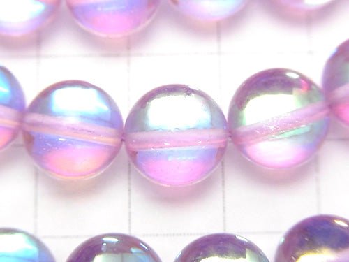Purple Luna Flash Round 10mm 1strand beads (aprx.15inch/36cm)