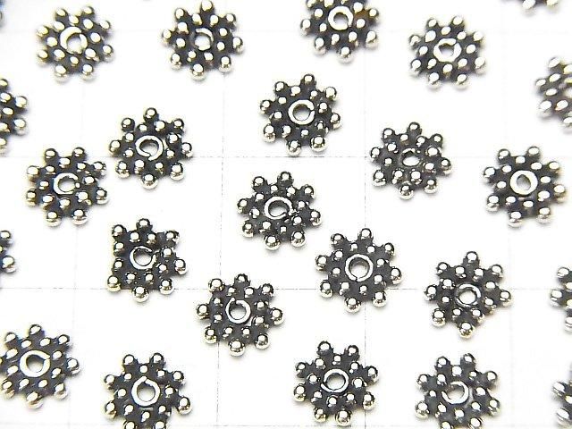 Bali Silver Rondelle 6x6x1mm Oxidized Finish 5pcs