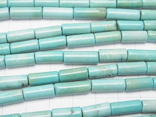 1strand $4.79! Magnesite Turquoise Tube 12x5x5mm 1strand beads (aprx.15inch/36cm)