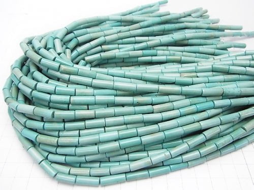 1strand $4.79! Magnesite Turquoise Tube 12x5x5mm 1strand beads (aprx.15inch/36cm)