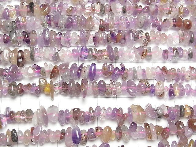 Cacoxenit in Amethyst AA++ Chips (kleiner Nugget) 1 Strang Perlen (ca. 15 Zoll / 37 cm)