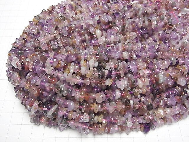 Cacoxenit in Amethyst AA++ Chips (kleiner Nugget) 1 Strang Perlen (ca. 15 Zoll / 37 cm)