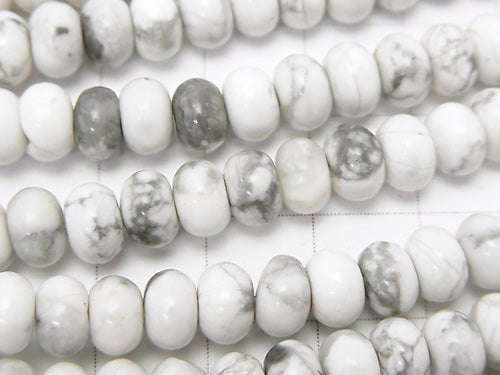 1strand $6.79! Howlite Magnesite Rondelle 6x6x4 1strand beads (aprx.15inch/38cm)