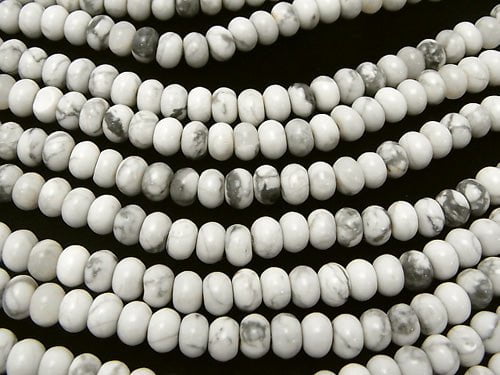 1strand $6.79! Howlite Magnesite Rondelle 6x6x4 1strand beads (aprx.15inch/38cm)