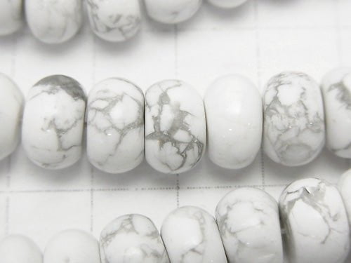 1strand $9.79! Howlite Magnesite Rondelle 10x10x6 1strand beads (aprx.15inch/38cm)