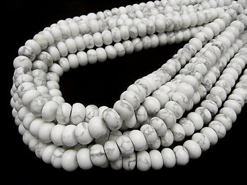 1strand $9.79! Howlite Magnesite Rondelle 10x10x6 1strand beads (aprx.15inch/38cm)