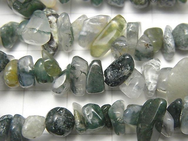 Moss Agate Chips 1strand beads (aprx.31inch/78cm)