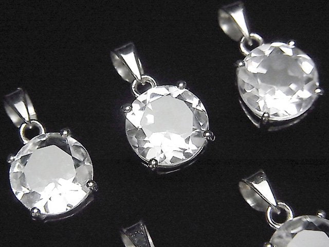 Hochwertiger Kristall AAA Brillant-Schliff 10 x 10 x 7 mm Anhänger Silber 925