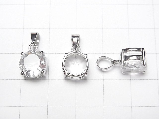 Hochwertiger Kristall AAA Brillant-Schliff 10 x 10 x 7 mm Anhänger Silber 925