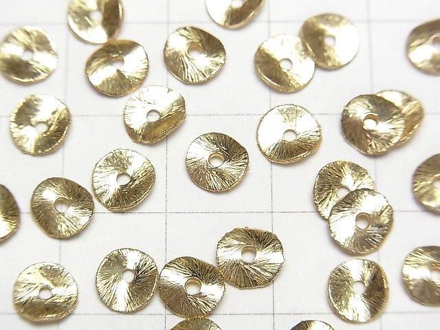 Copper Rondelle 6x6x1mm 18KGP half or 1strand beads (aprx.7inch/18cm)
