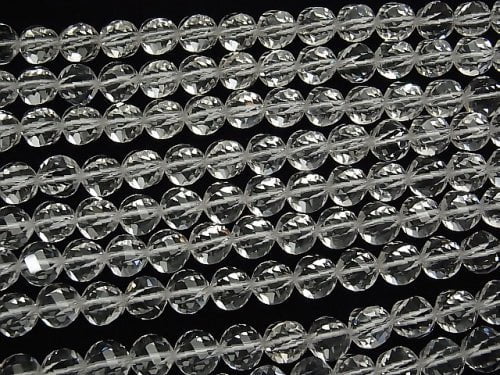 Hochwertig! Kristall AAA Twist 72-facettierte Runde 10mm "Sonderschnitt" halbe oder 1Strang Perlen (ca. 15 Zoll / 37 cm)