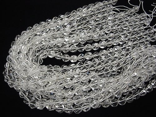 Hochwertig! Kristall AAA Twist 72-facettierte Runde 10mm "Sonderschnitt" halbe oder 1Strang Perlen (ca. 15 Zoll / 37 cm)