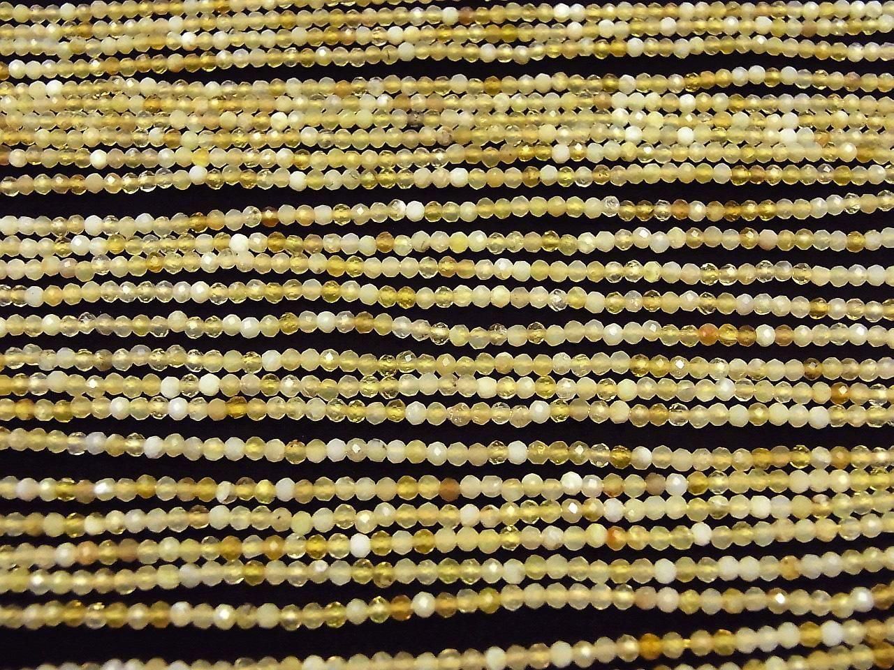 Haute Qualité ! 2 pièces 9,79 $ ! Opale jaune AAA - Rondes facettées 2mm 1 fil de perles (environ 15 pouces / 38cm)