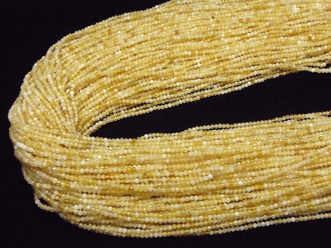 Haute Qualité ! 2 pièces 9,79 $ ! Opale jaune AAA - Rondes facettées 2mm 1 fil de perles (environ 15 pouces / 38cm)