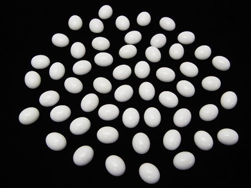 Weißer Onyx AAA ovaler Cabochon 10x8mm 4 Stück