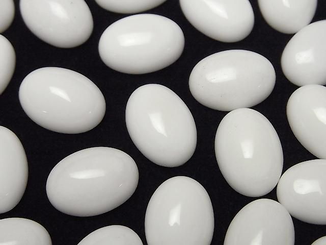 White Onyx AAA Oval Cabochon 14x10mm 3pcs
