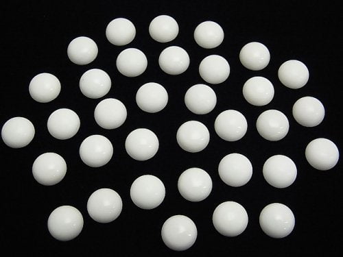 Weißer Onyx AAA runde Cabochon 10x10mm 4 Stück