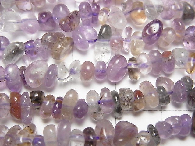 1strand $5.79! Cacoxenite in Amethyst AA++ Chips (Small Nugget ) 1strand beads (aprx.15inch/37cm)