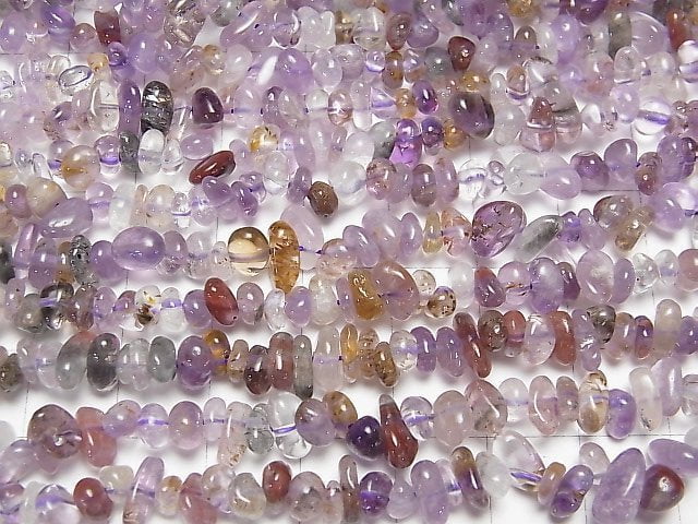1strand $5.79! Cacoxenite in Amethyst AA++ Chips (Small Nugget ) 1strand beads (aprx.15inch/37cm)