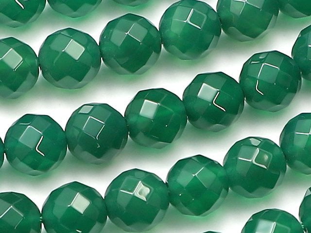 Faceted Round, Onyx Gemstone Beads