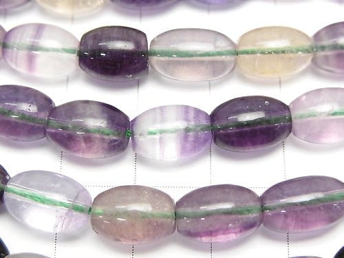 Lila Fluorit AA++ Reis 10 x 7 x 7 mm halb oder 1 Strang Perlen (ca. 15 Zoll / 38 cm)