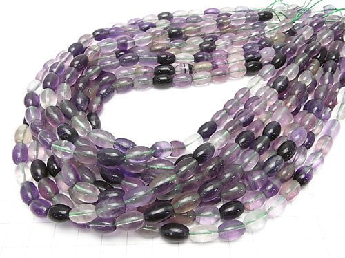 Lila Fluorit AA++ Reis 10 x 7 x 7 mm halb oder 1 Strang Perlen (ca. 15 Zoll / 38 cm)