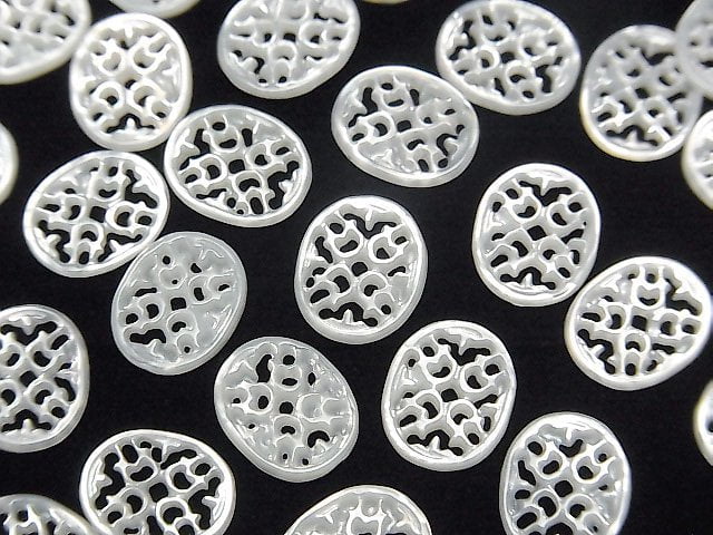 Mother of Pearl (Shell Beads), Oval, Watermark Pearl & Shell Beads