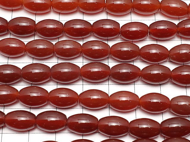 Red Agate AAA Rice 12x8x8mm 1strand beads (aprx.15inch / 36cm)