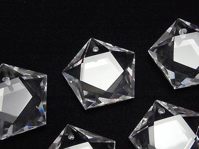 Hochwertig! Kristallquarz AAA Fünfzackiger Stern 25x26mm 1 Stück