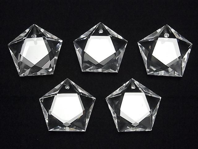 Hochwertig! Kristallquarz AAA Fünfzackiger Stern 25x26mm 1 Stück
