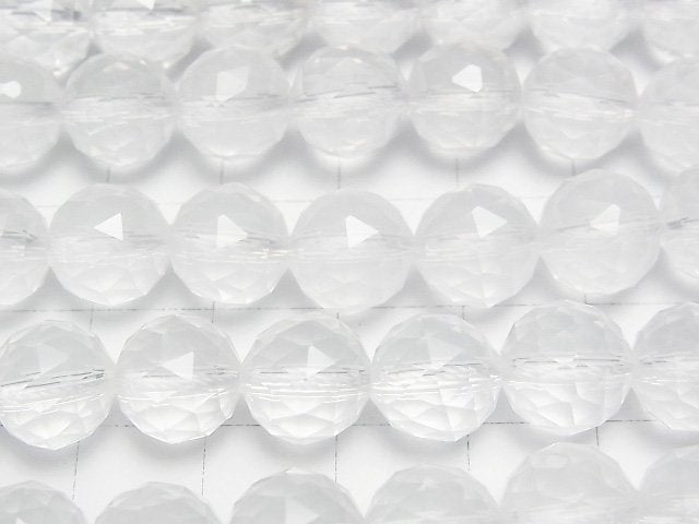 High Quality! Milky Quartz AAA Triangle Faceted Round 10mm half or 1strand beads (aprx.15inch/37cm)